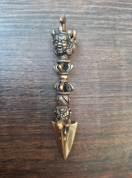 Small brass phurba