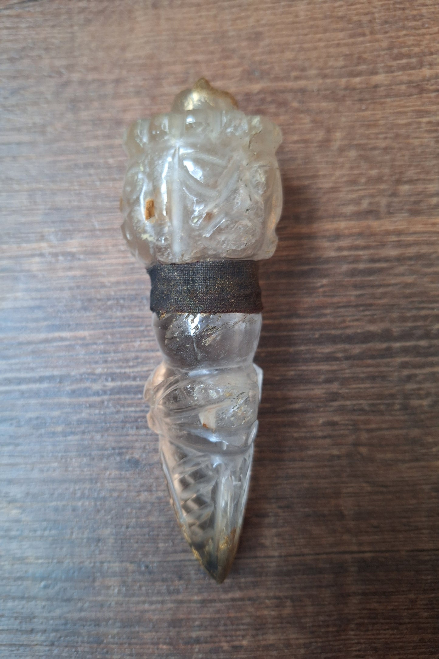 Vintage quartz crystal phurba #4