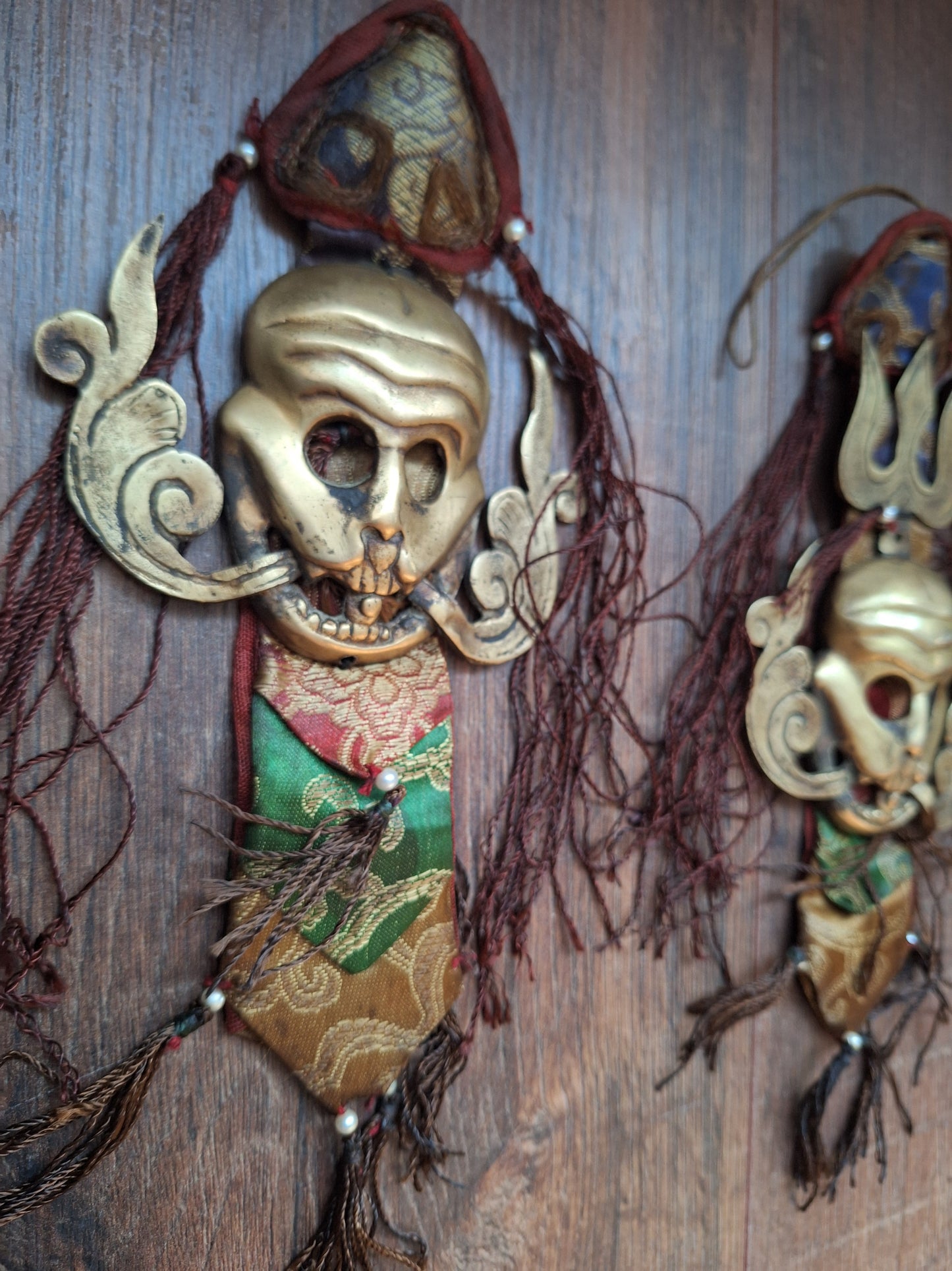 Vintage Tibetan amulet wallhanger Citipati