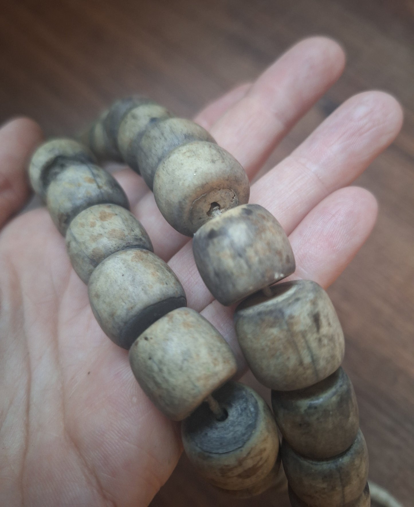 Old Nepalese bone bead necklace