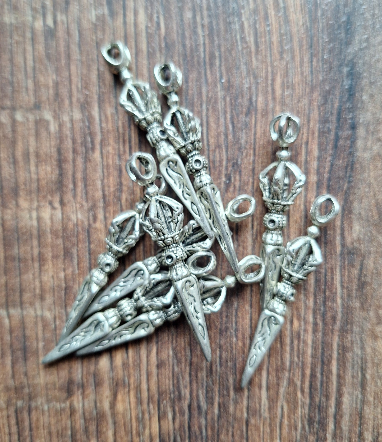 Alpaca metal phurba pendant