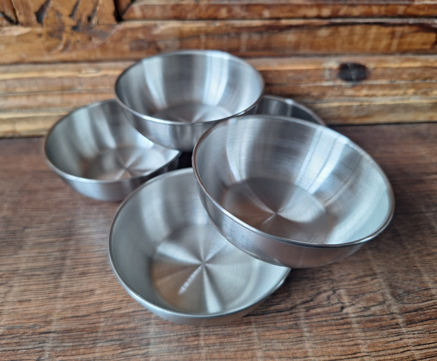 Stainless steel offering bowl, silver color