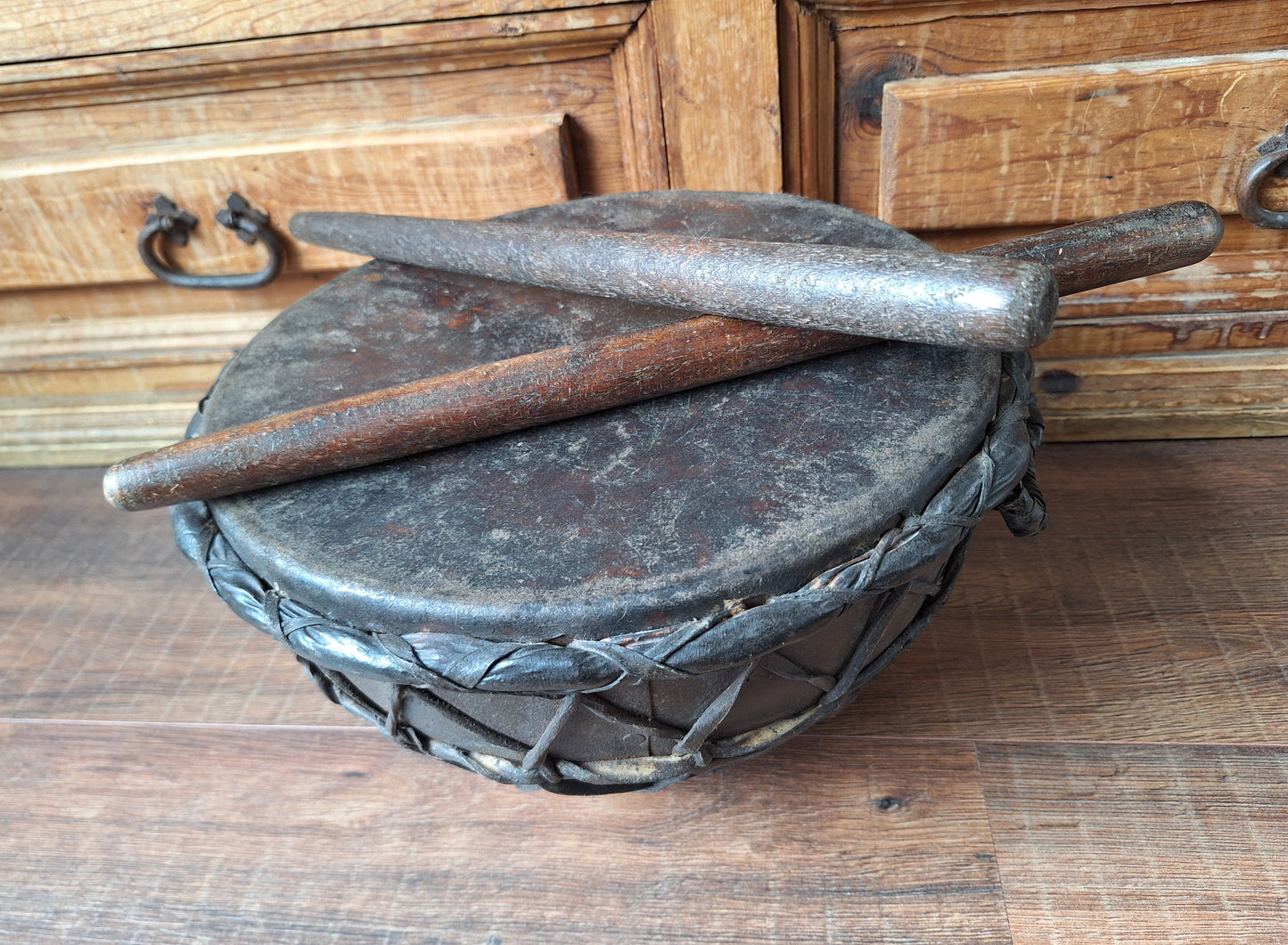 Old African traditional coptic church drum