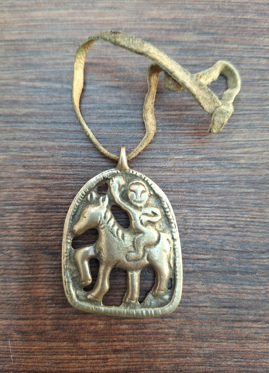 Old Tibetan silver bronze thogchag pendant Palden Lhamo