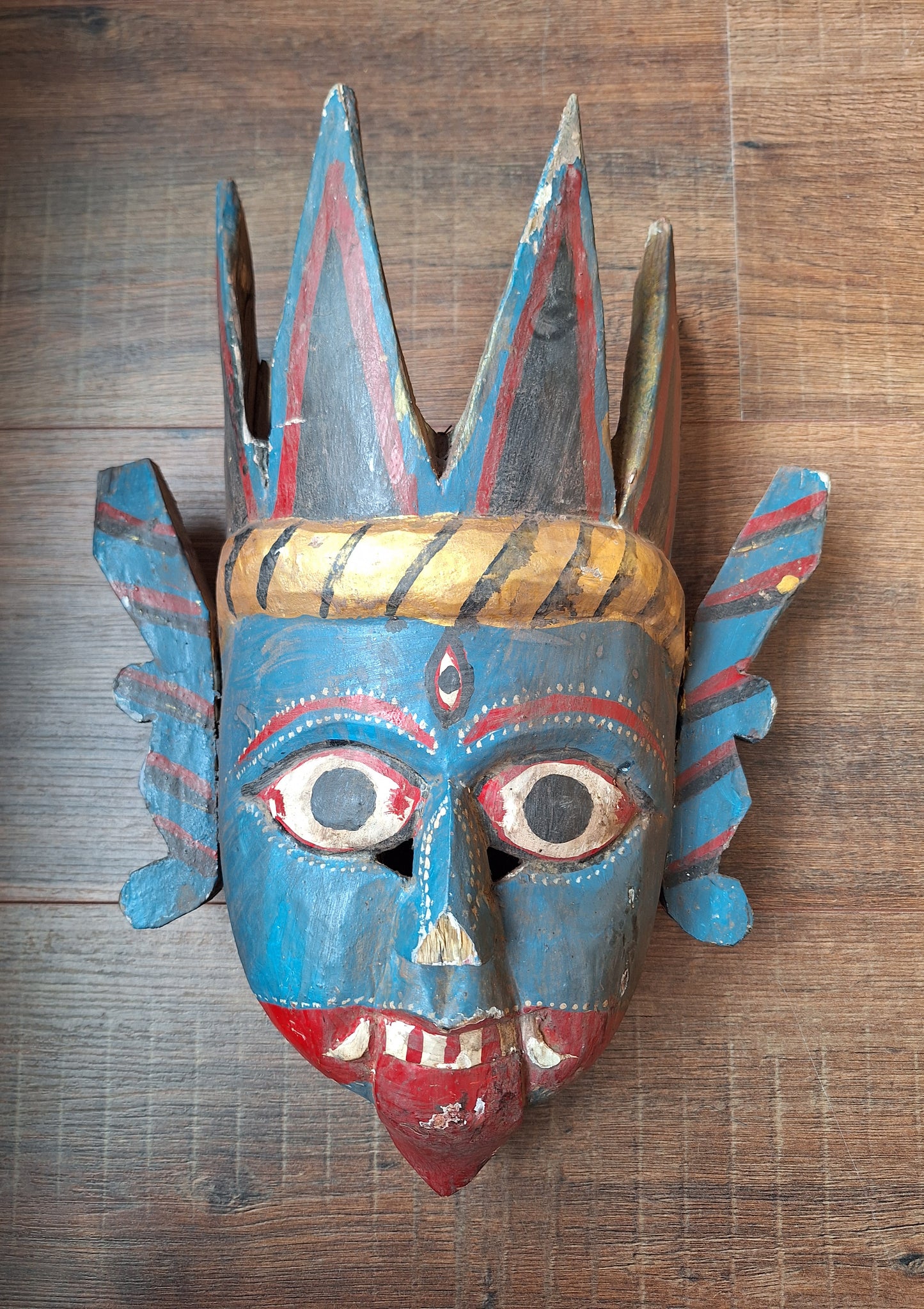 Vintage wooden Kali mask