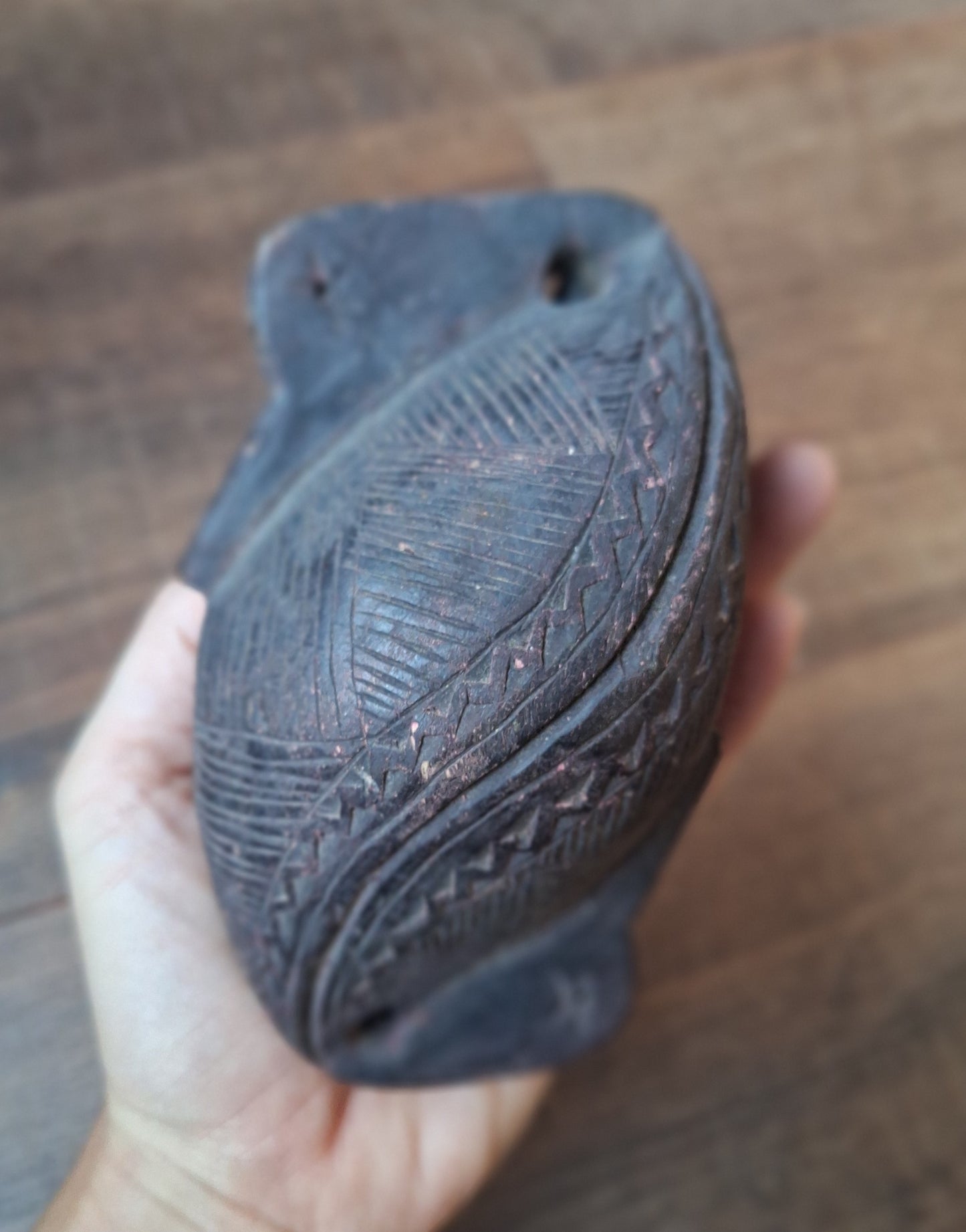 Old Nepalese wooden bird figurine