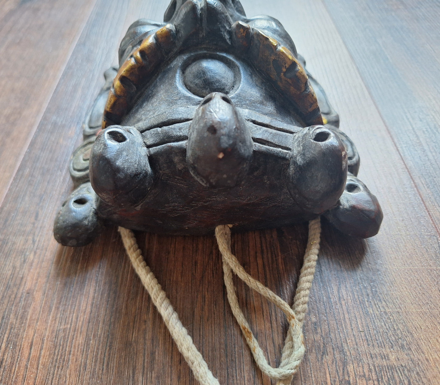 Vintage wooden Mahakala mask #12