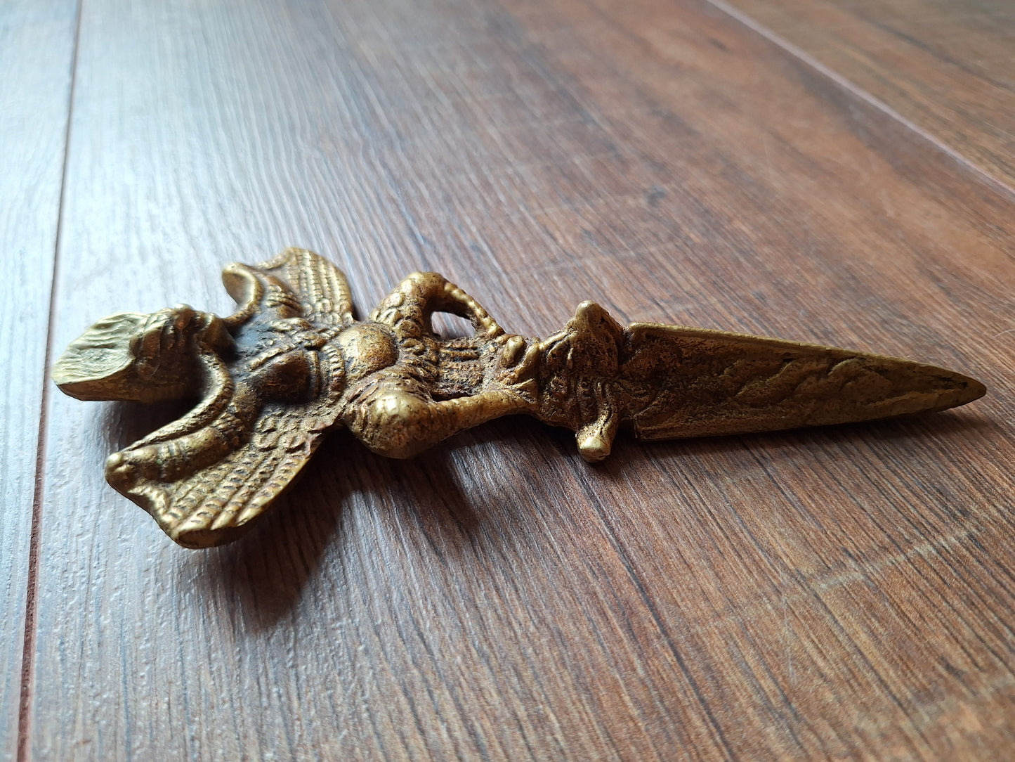 Vintage brass Garuda phurba #2