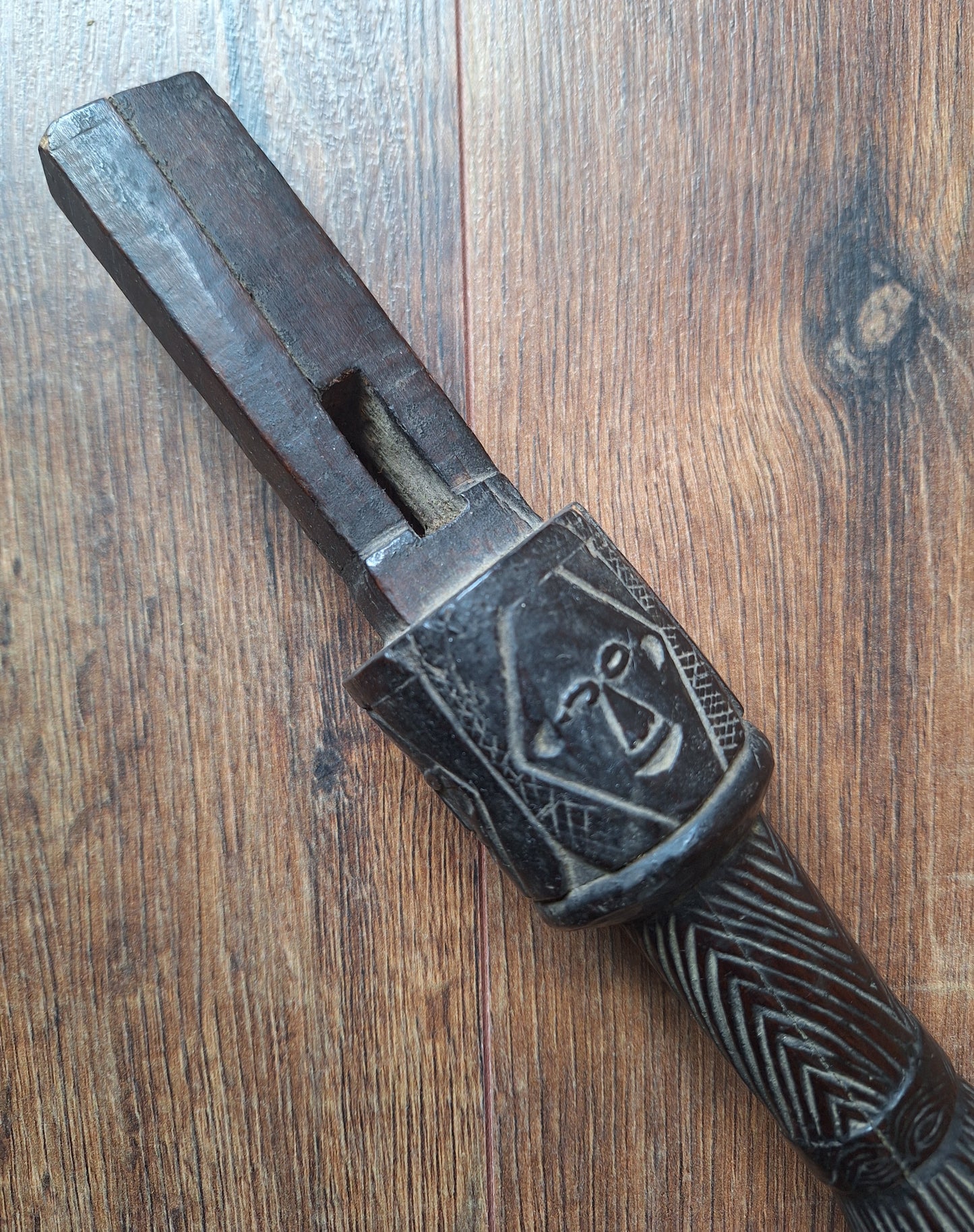 Antique Nepalese dhyangro drum handle #3