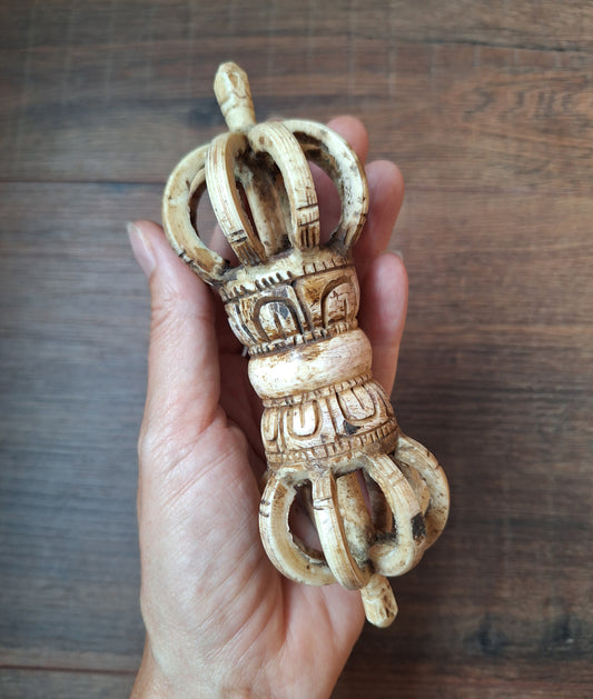 Vintage bone carved dorje