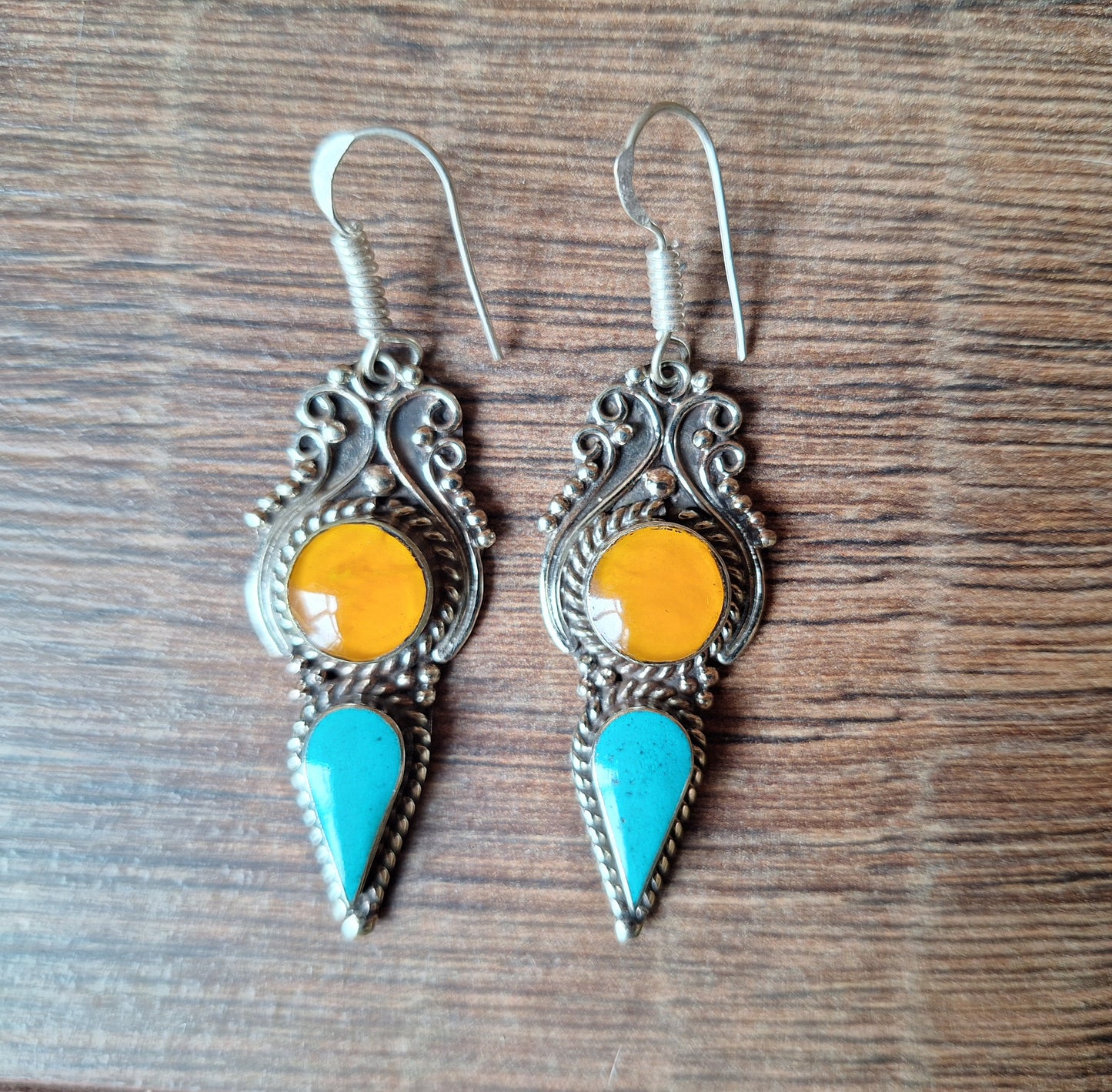 Tibetan silver earrings