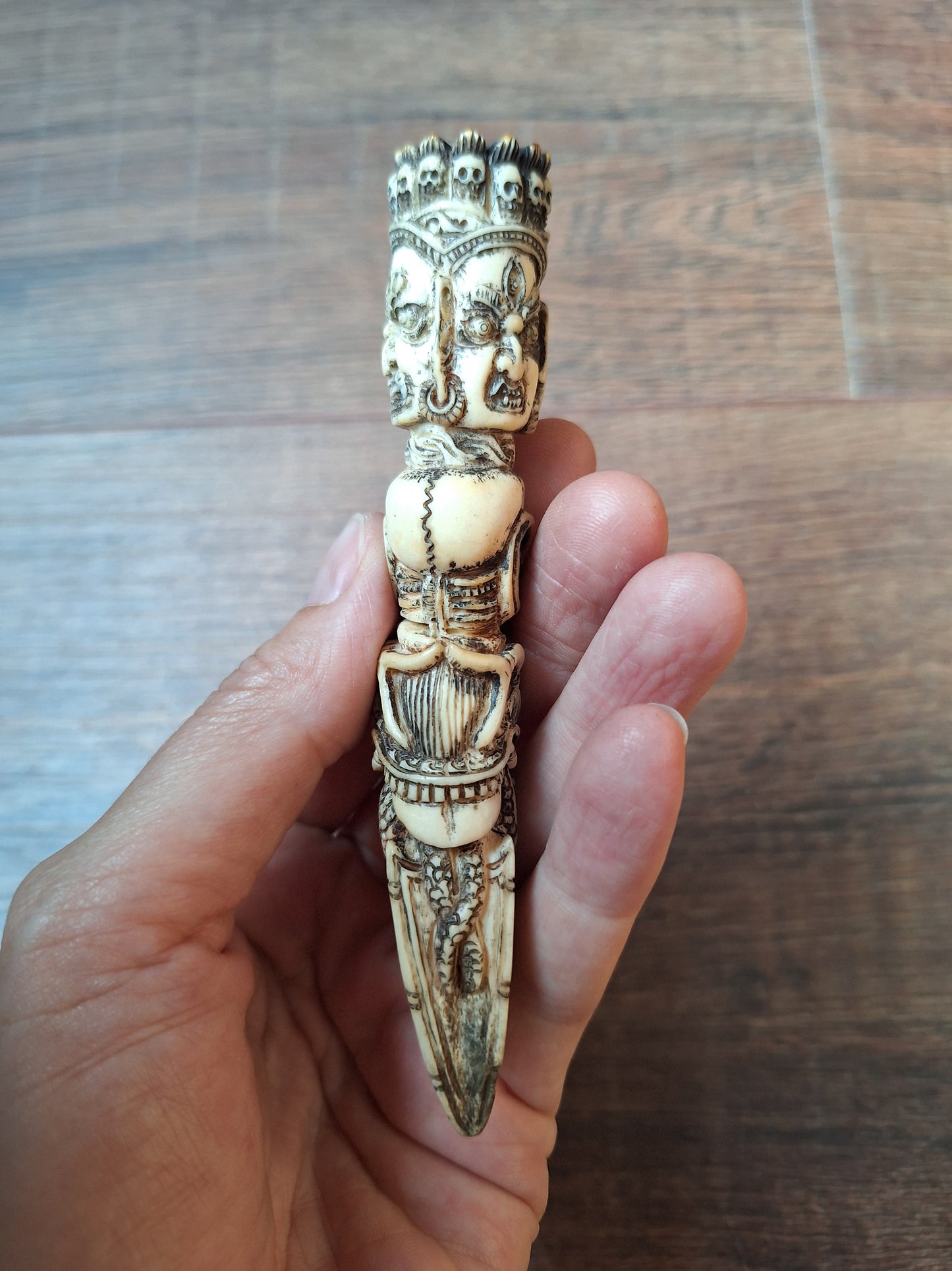 Vintage antler carved phurba