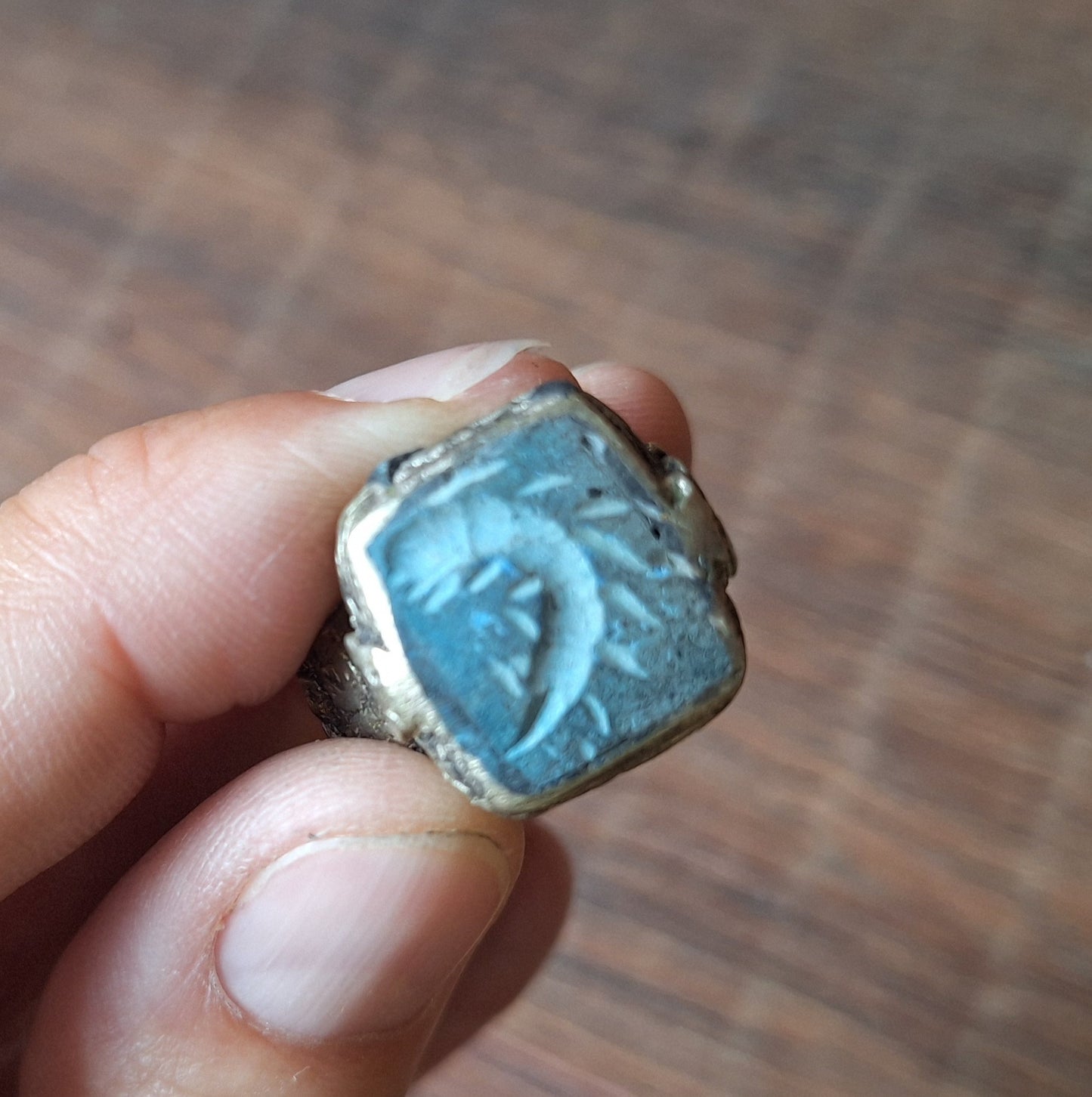 Vintage Kuchi tribal intaglio ring