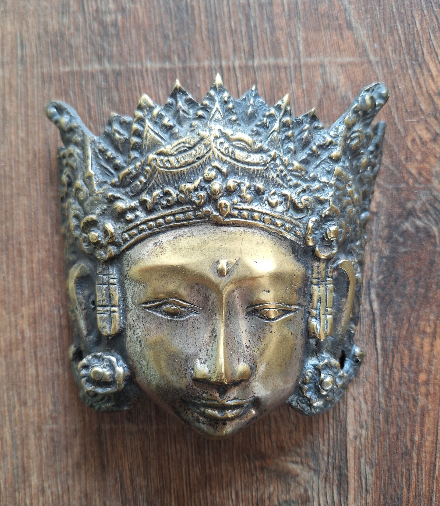 Vintage brass Tara mask