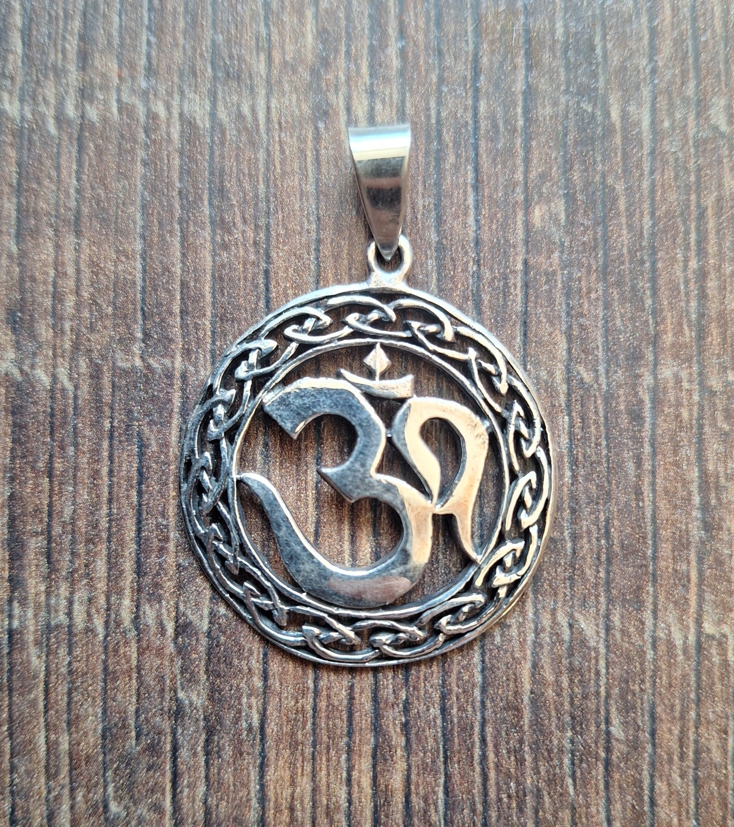 Silver pendant Aum