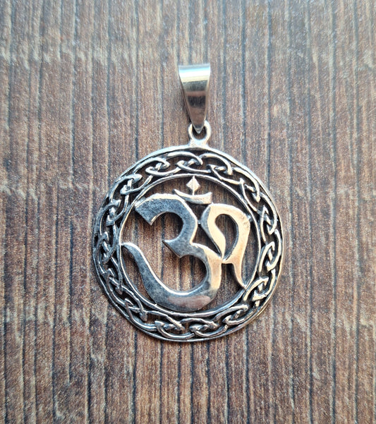 Silver pendant Aum