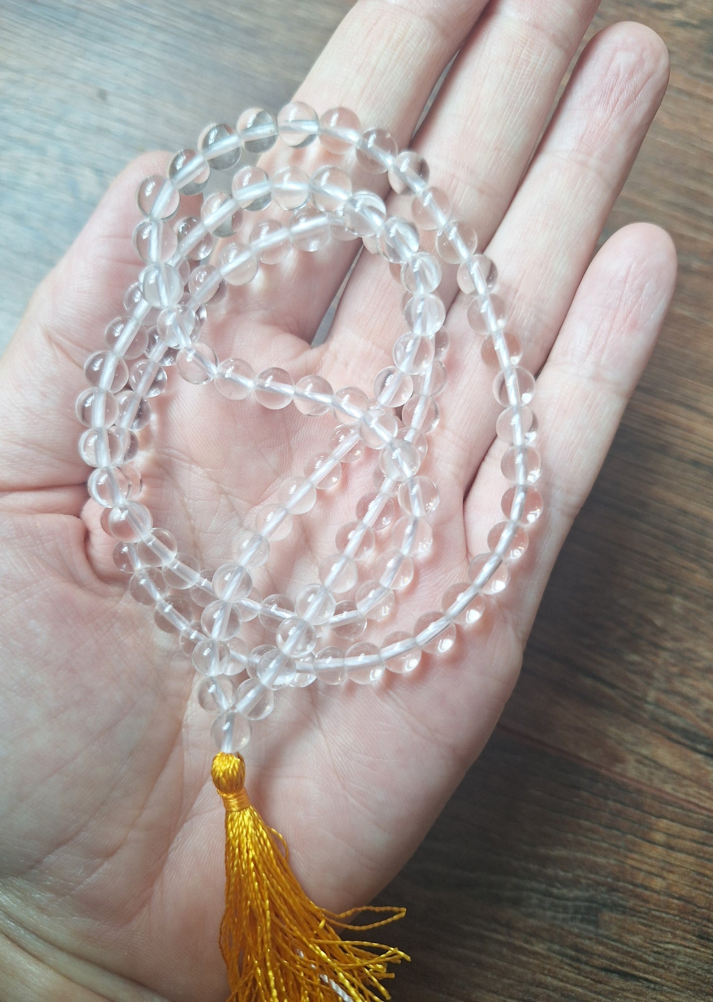 Quartz crystal mala