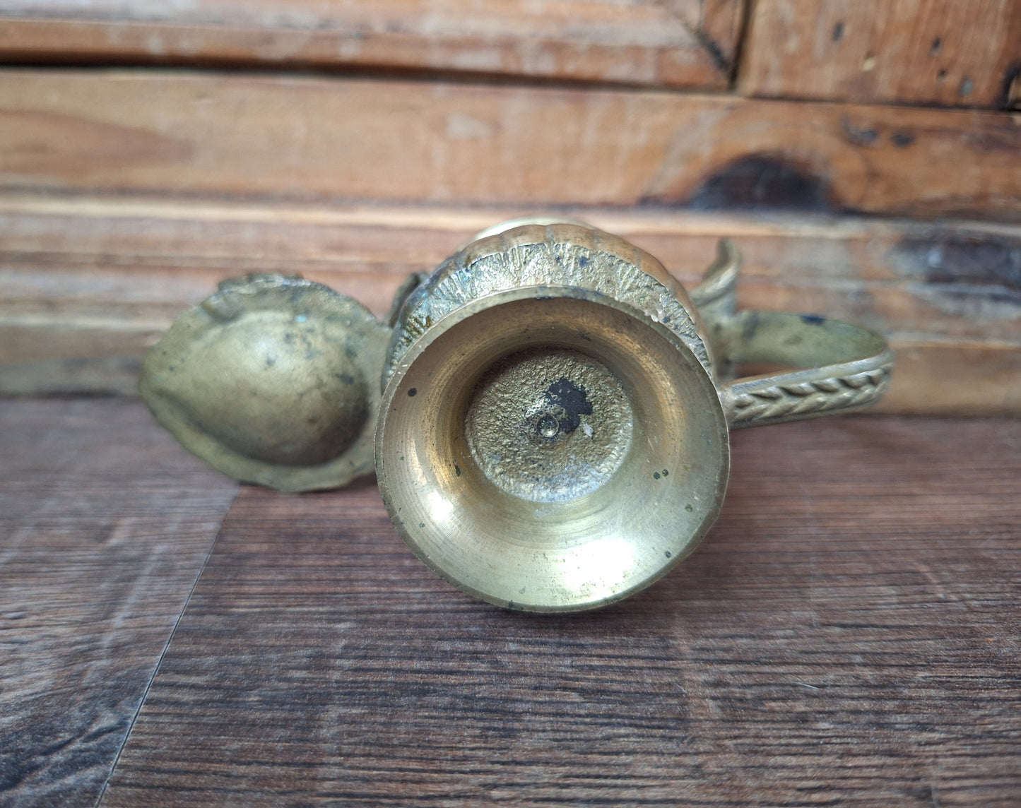 Vintage brass Nepalese sukunda oil lamp