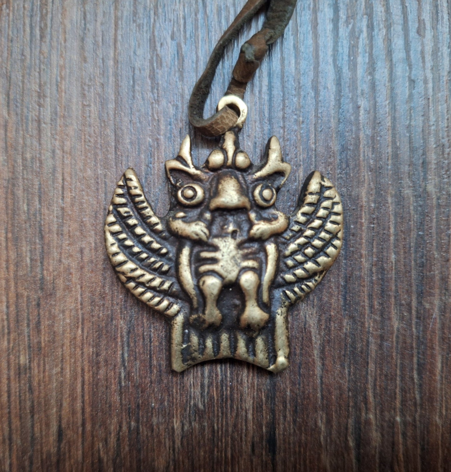 Vintage bronze thogchag pendant Garuda