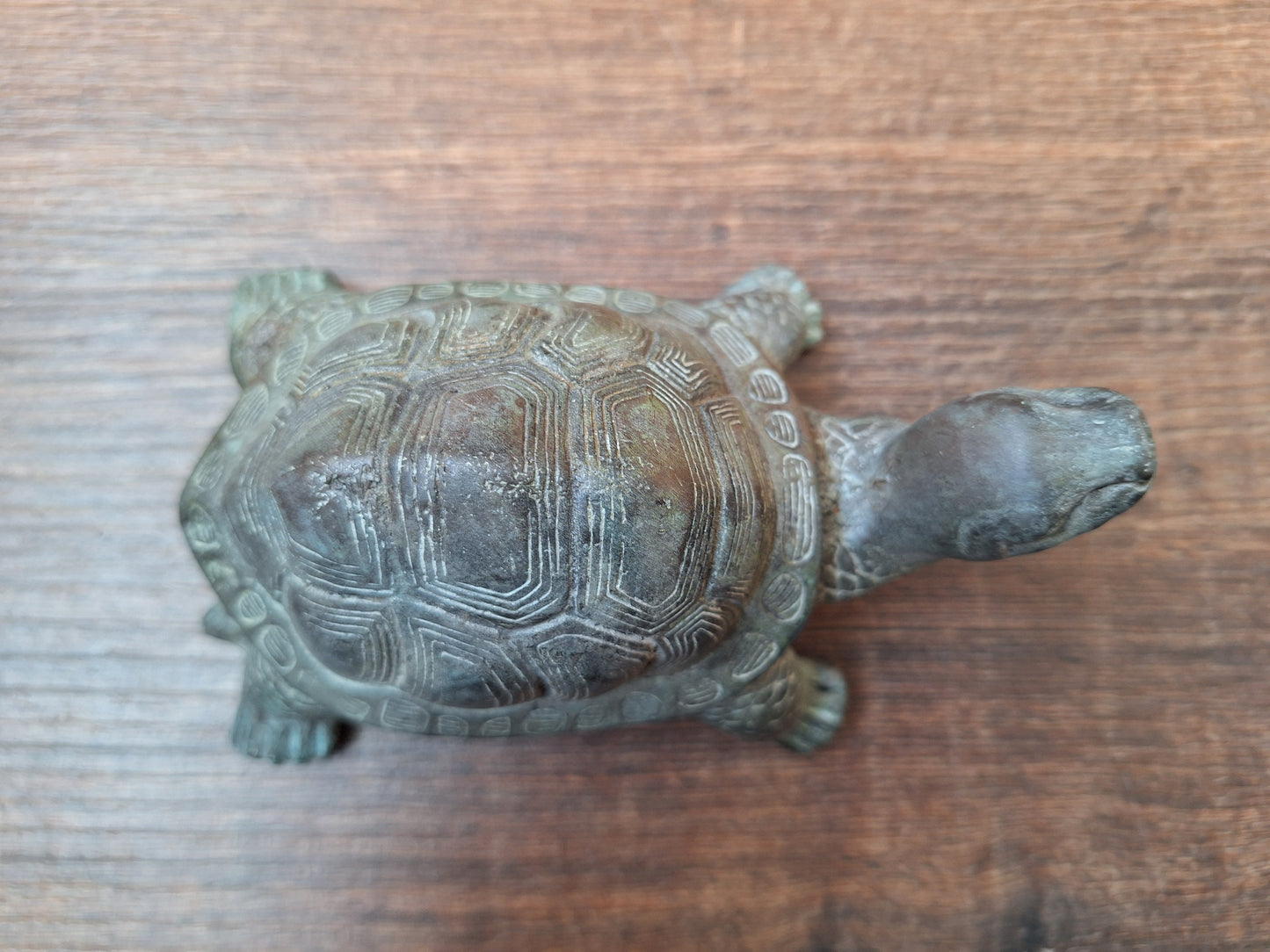 Vintage bronze turtle statue