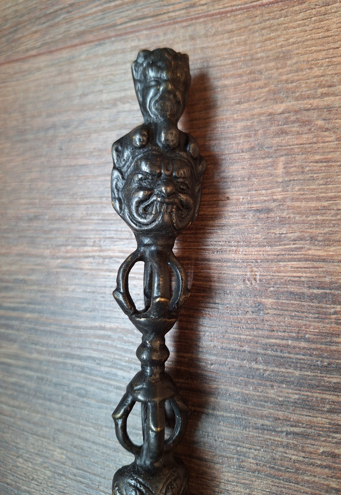 Vintage bronze phurba #11, with stand