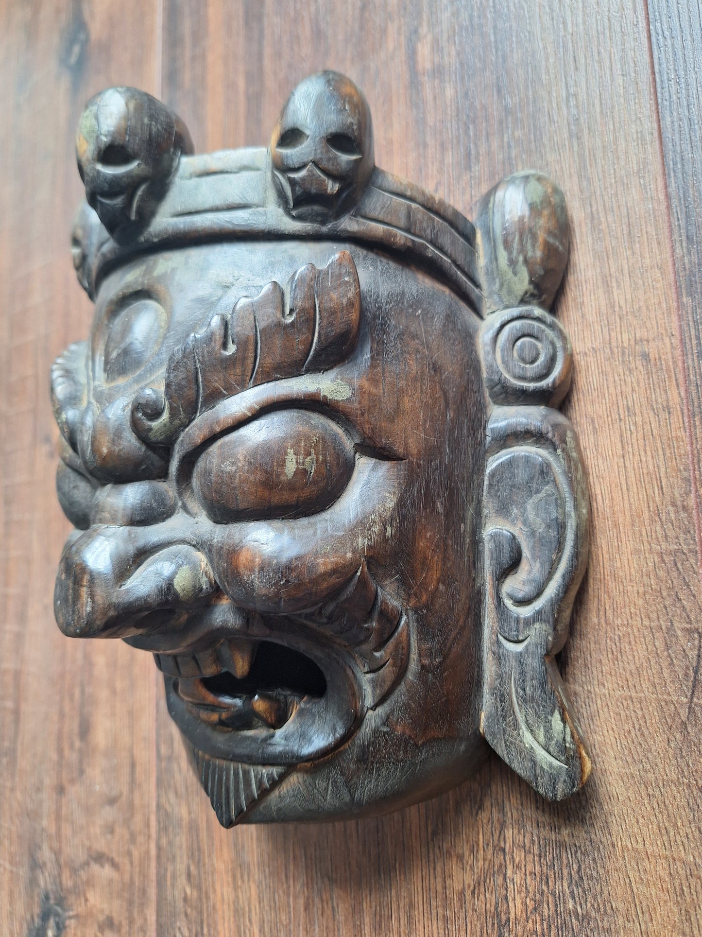Vintage wooden Mahakala mask #11