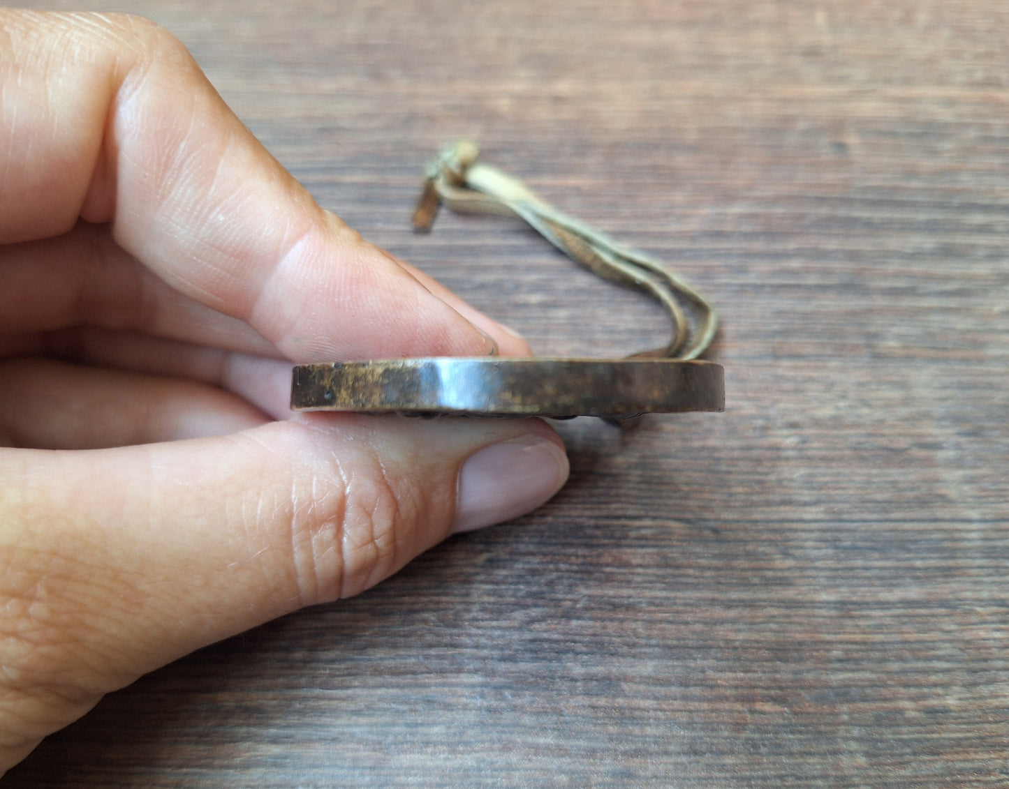 Old Nepalese melong Auspicious Symbols and Si Pa Ho 46 millimeters