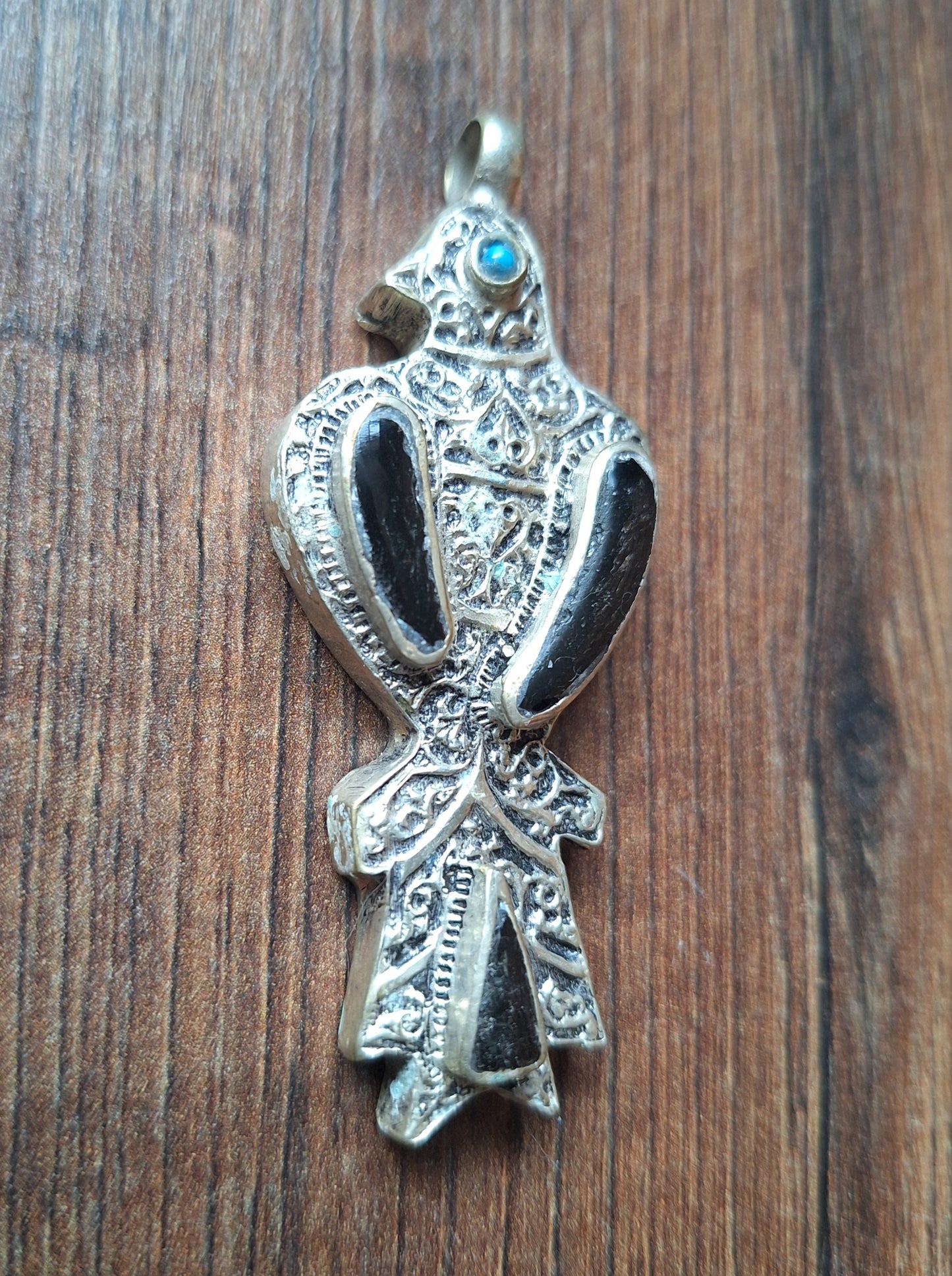 Vintage Kuchi tribal pendant Bird