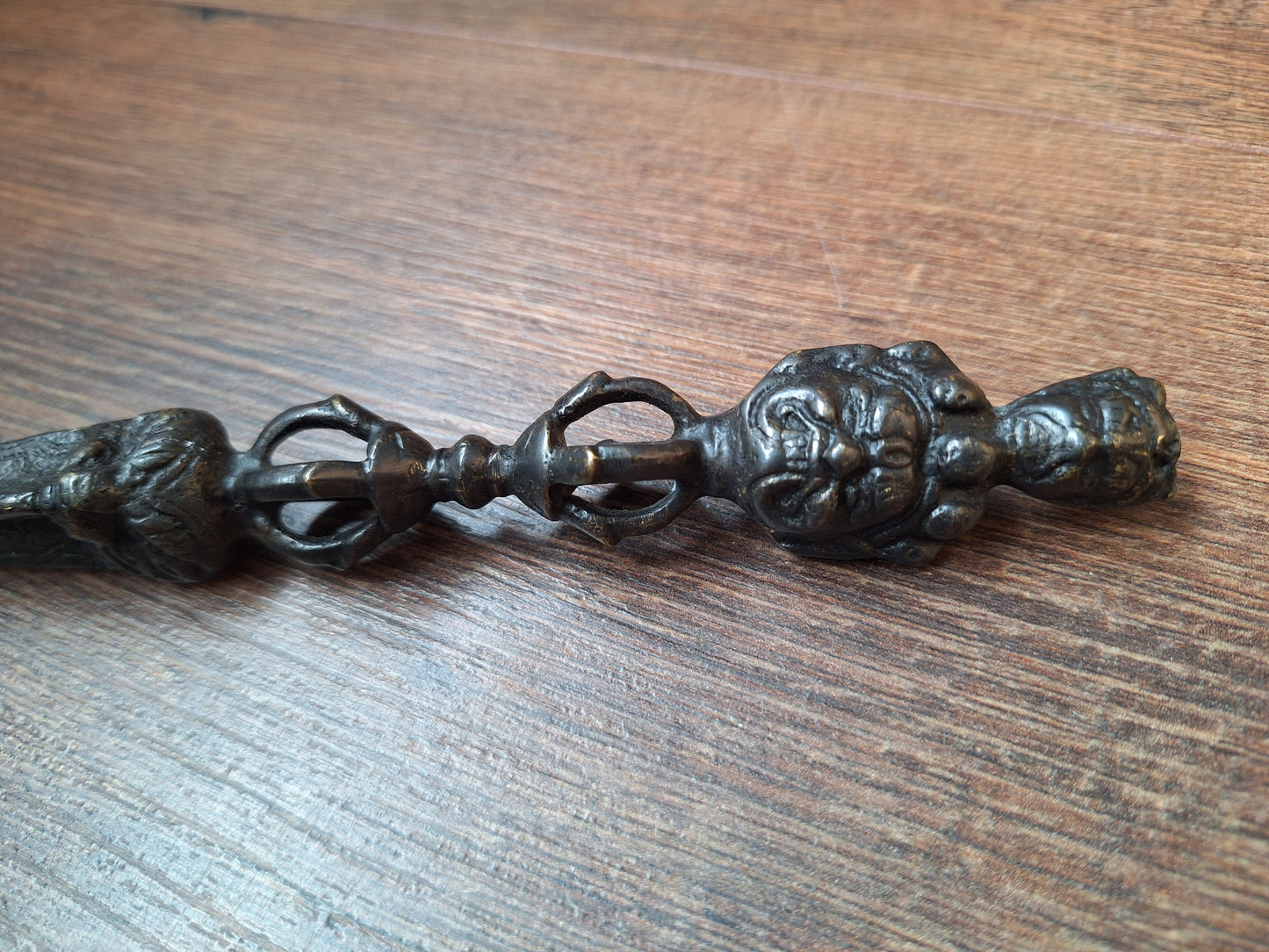 Vintage bronze phurba #11, with stand