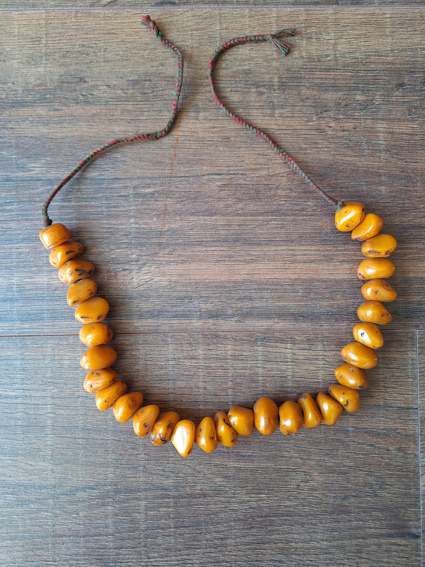 Vintage Nepalese copal beads strand #1