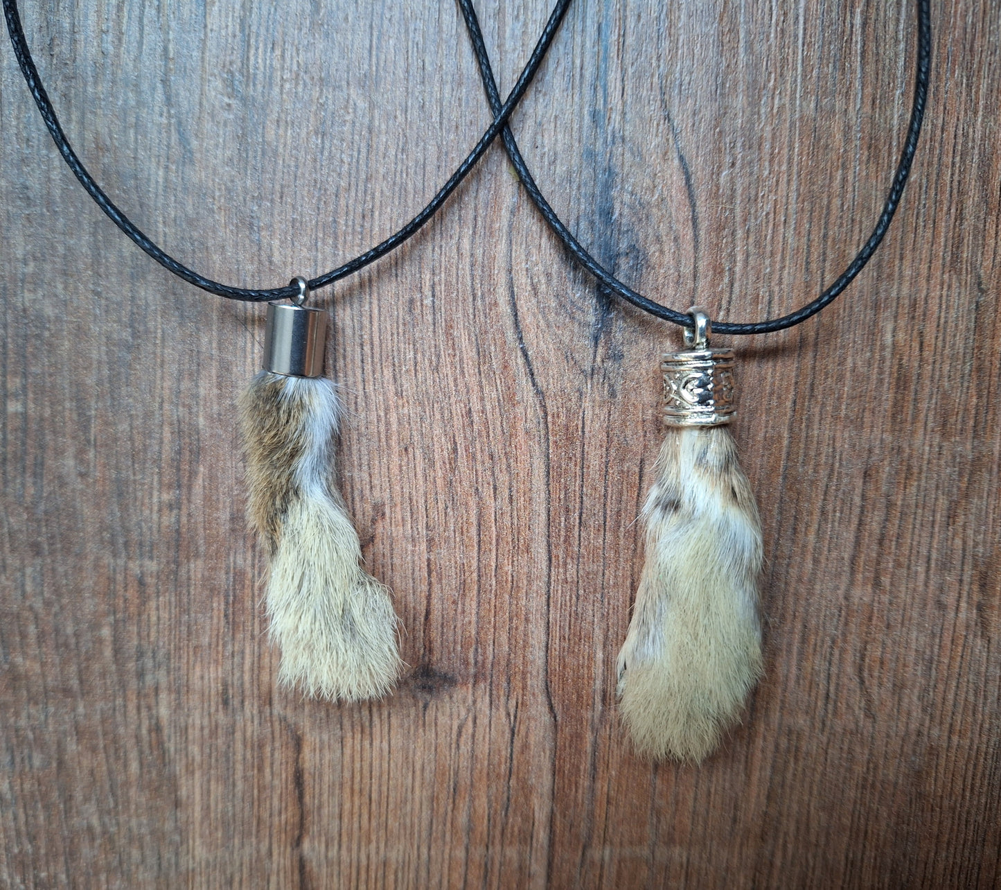 Hare paw amulet necklace