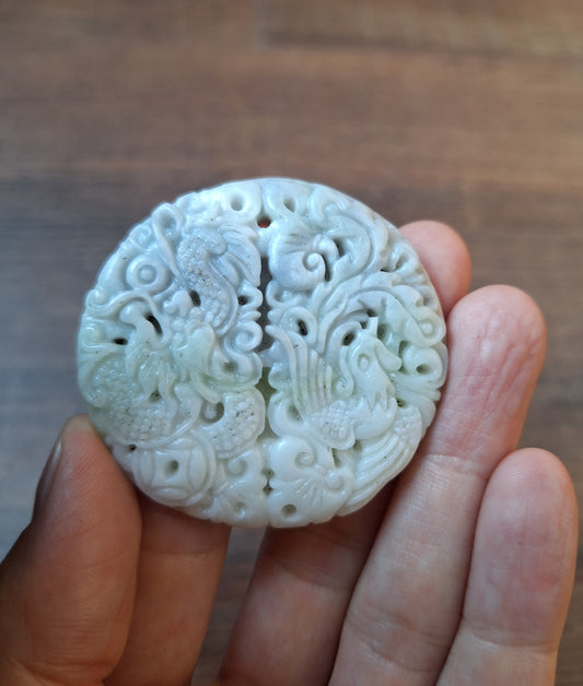 Jade pendant Dragon and Phoenix