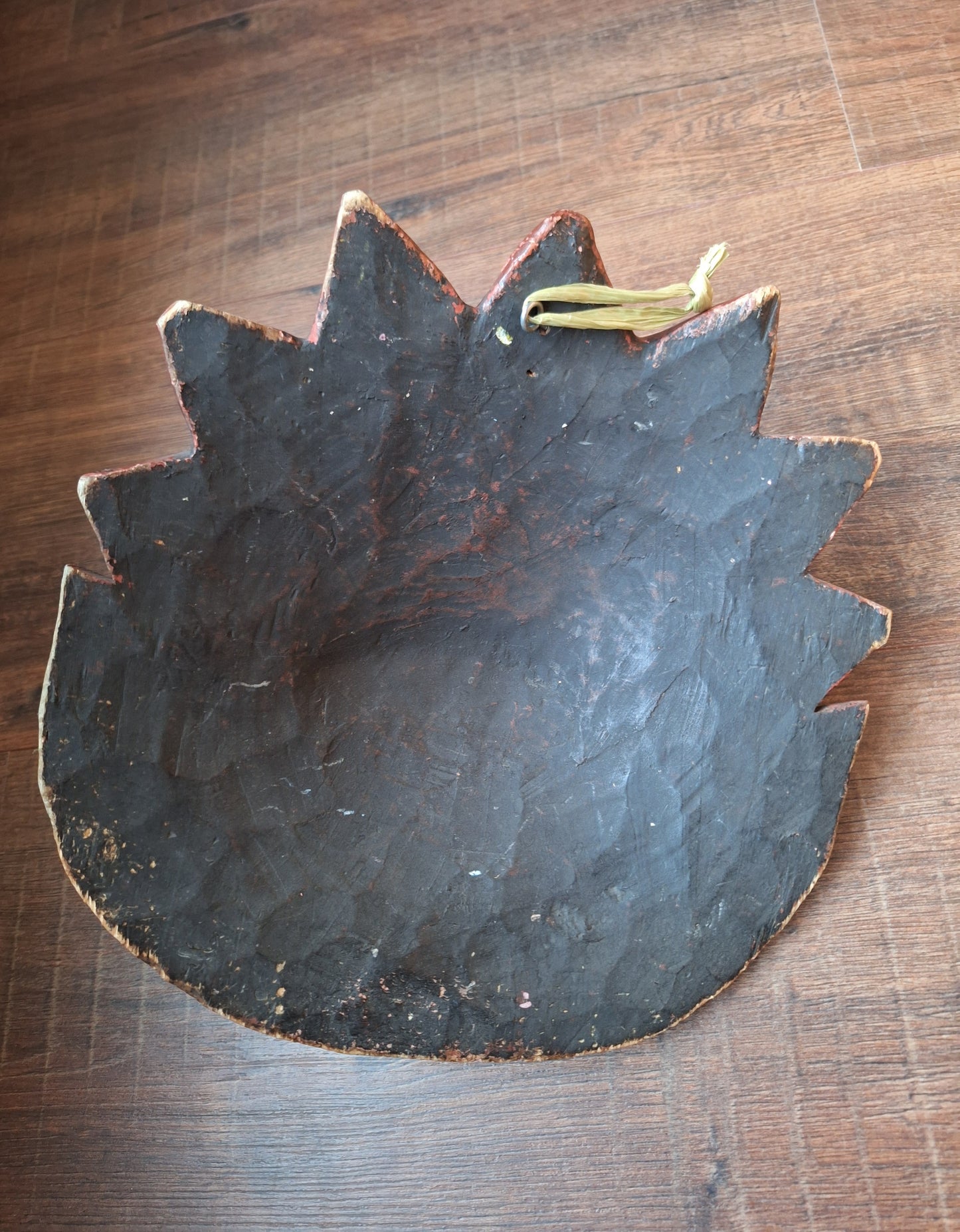 Vintage wooden wallhanger Sun and Moon
