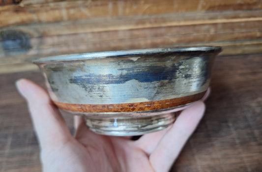 Vintage Mongolian silver offering bowl