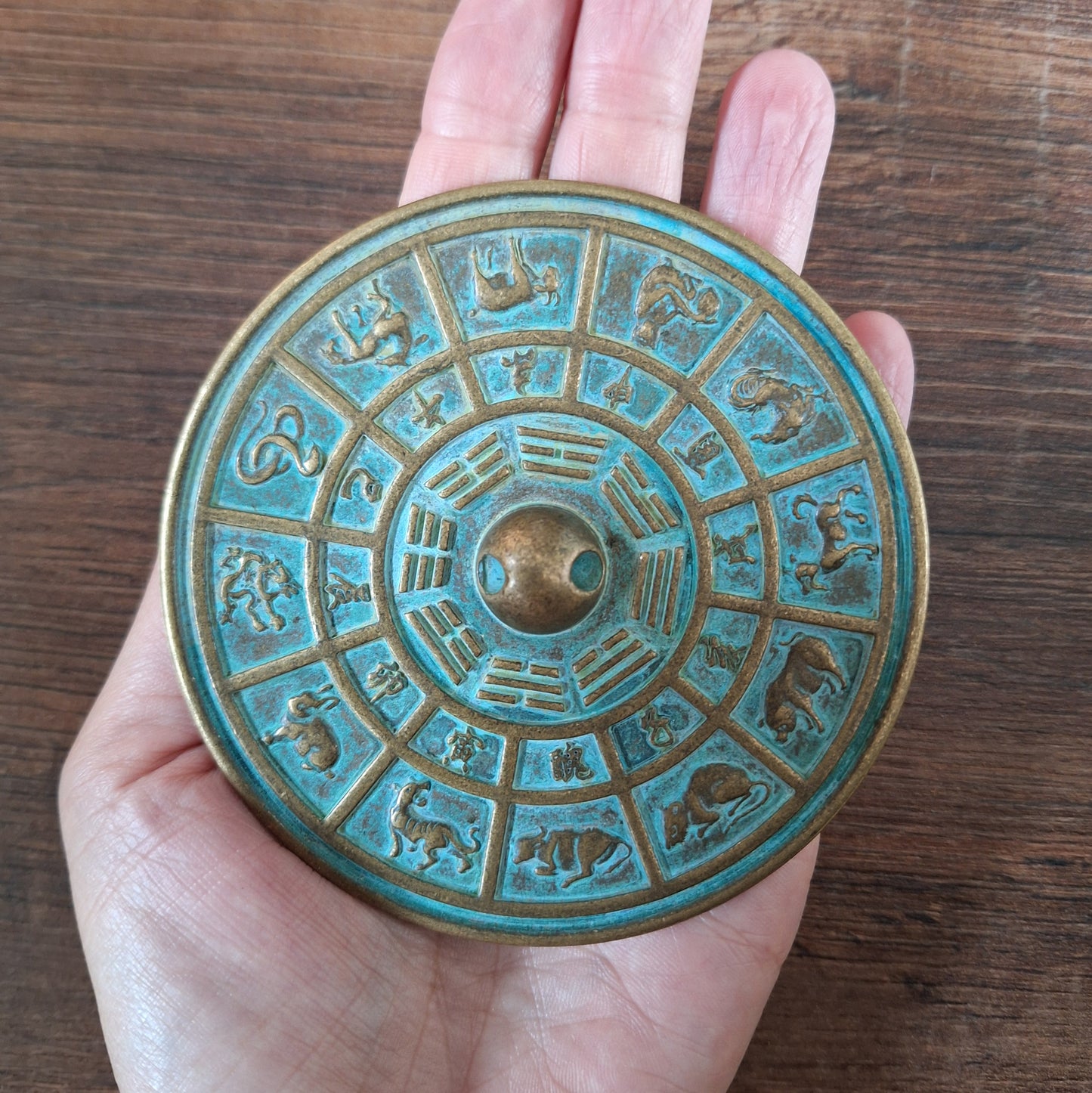 Chinese mirror Trigrams and Zodiac 100 millimeters