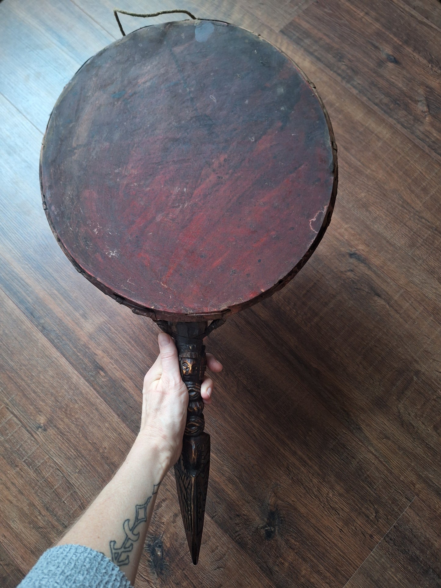 Old Nepalese dhyangro drum #13