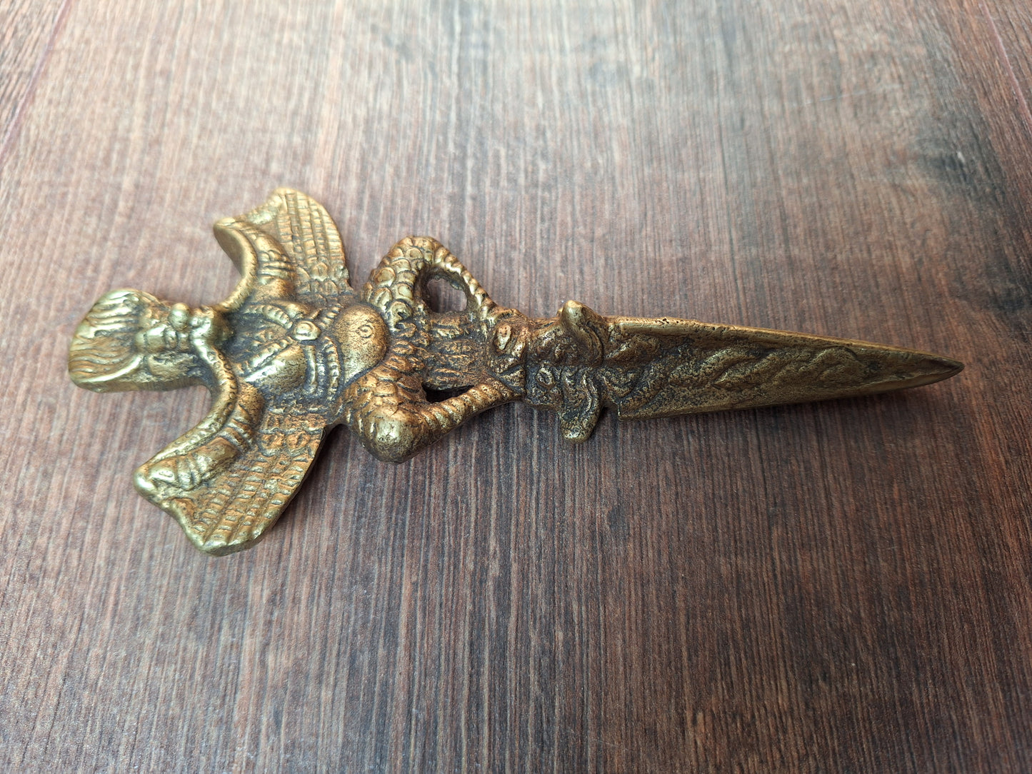 Vintage brass Garuda phurba #3