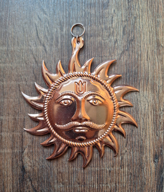 Red copper wallhanger / pendant Surya