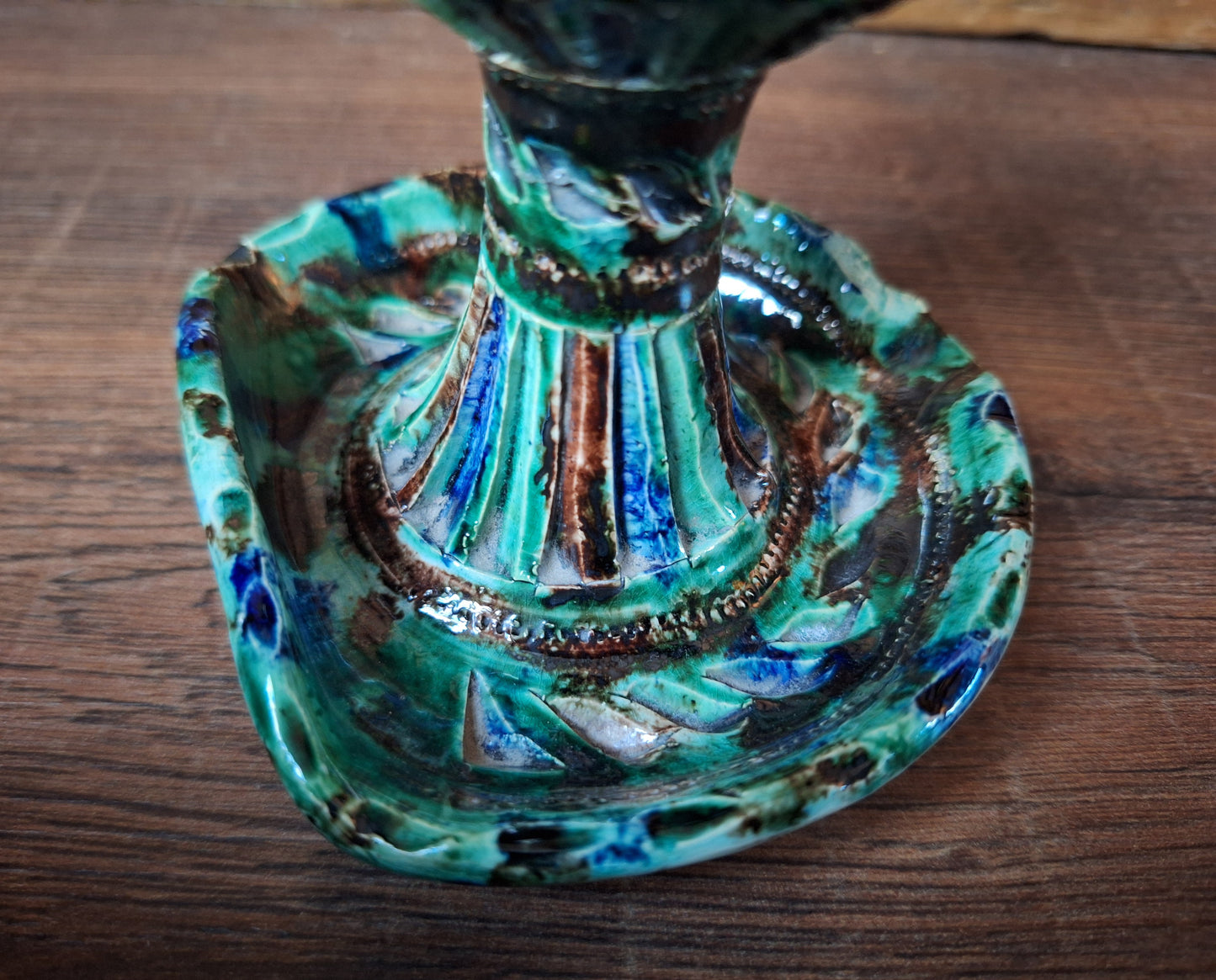 Vintage Frysian ceramic oil lamp