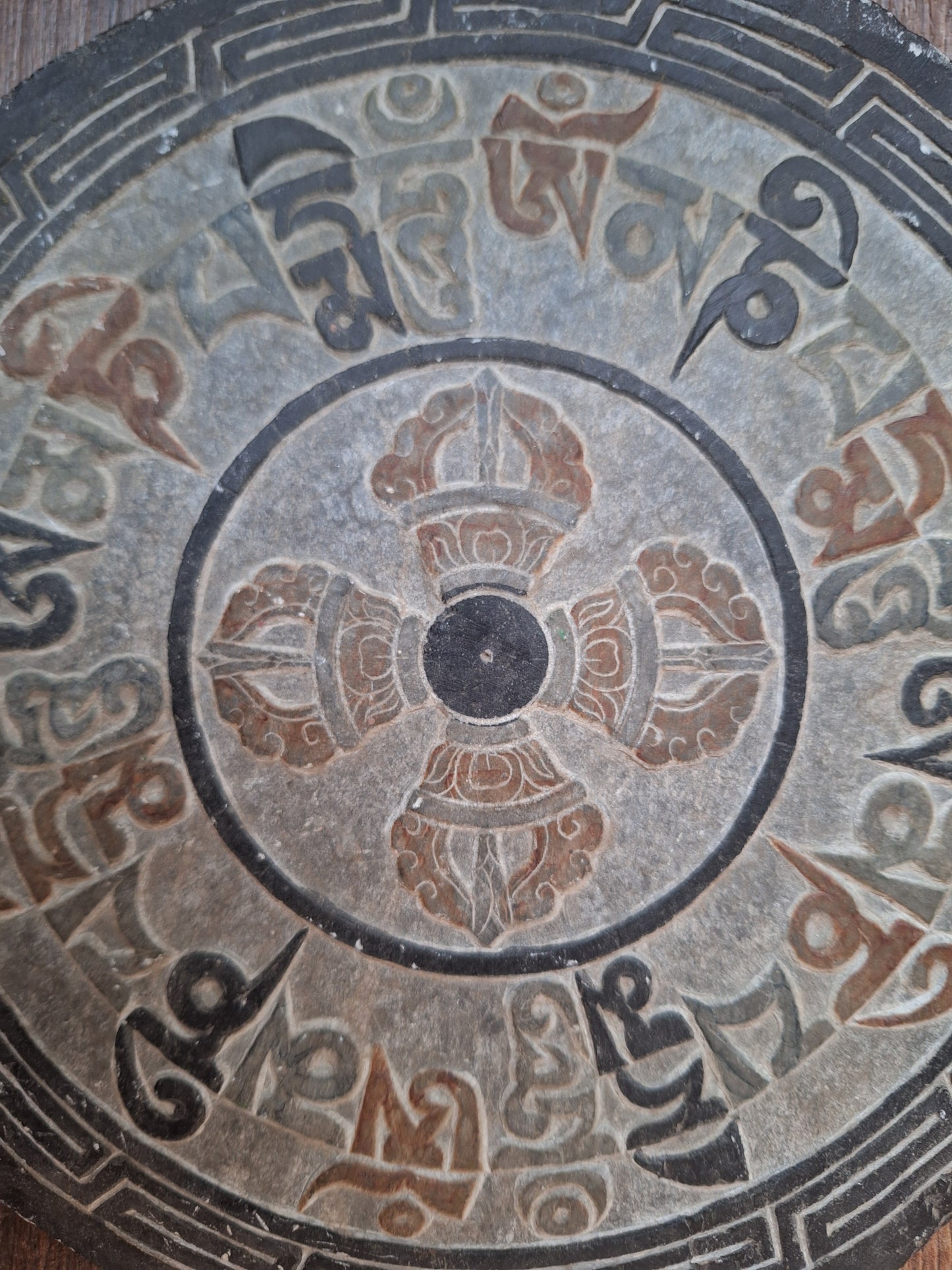 Stone wallhanger Om Mani Padme Hum
