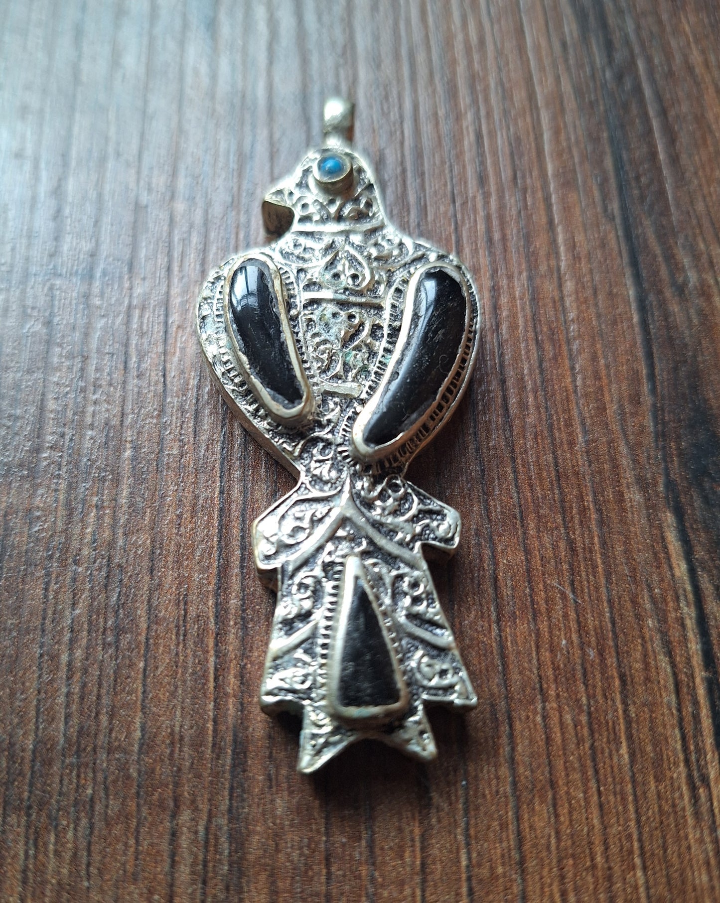 Vintage Kuchi tribal pendant Bird