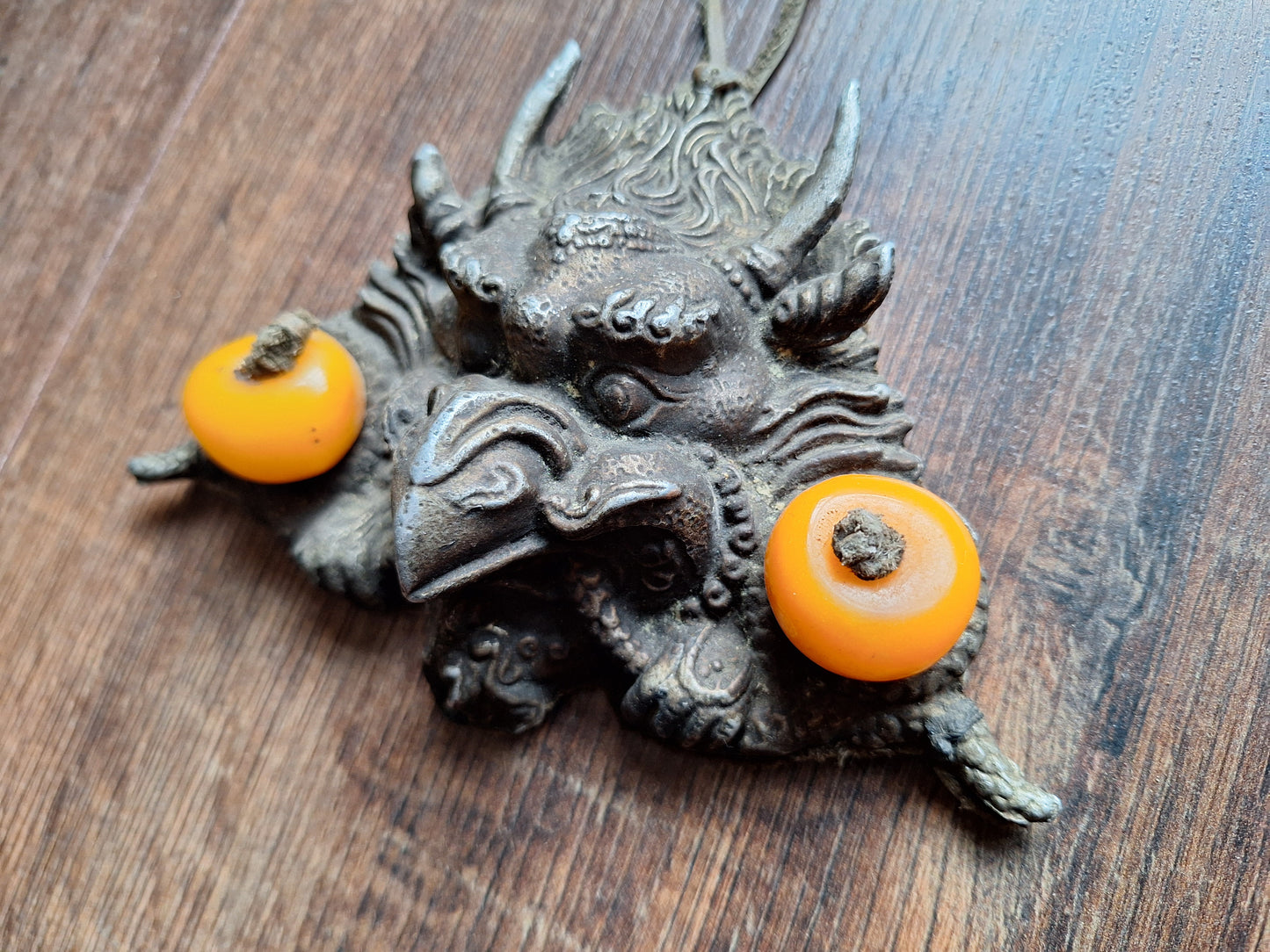Vintage white metal wallhanger Garuda
