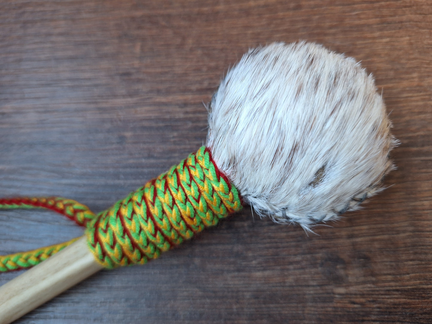 Horse hide and roe deer leg bone rattle