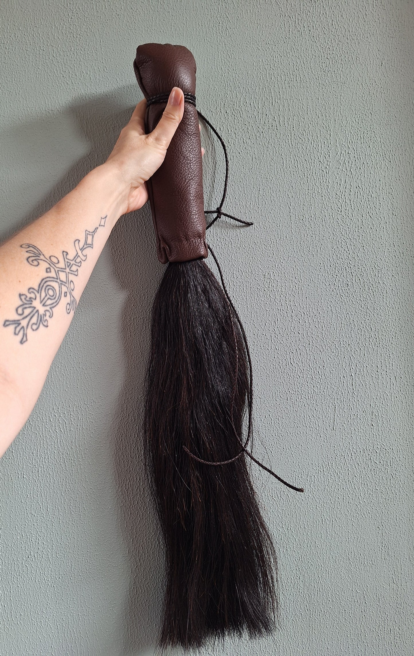 Horse tail shamanic whip