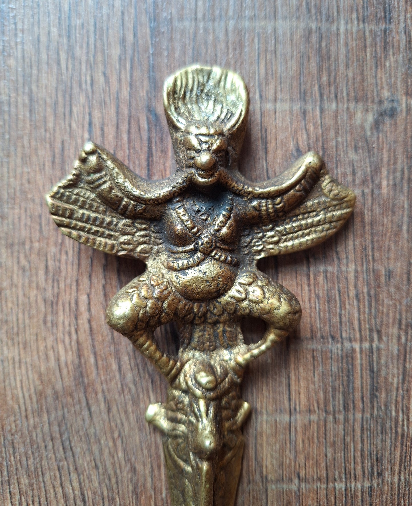 Vintage brass Garuda phurba #2