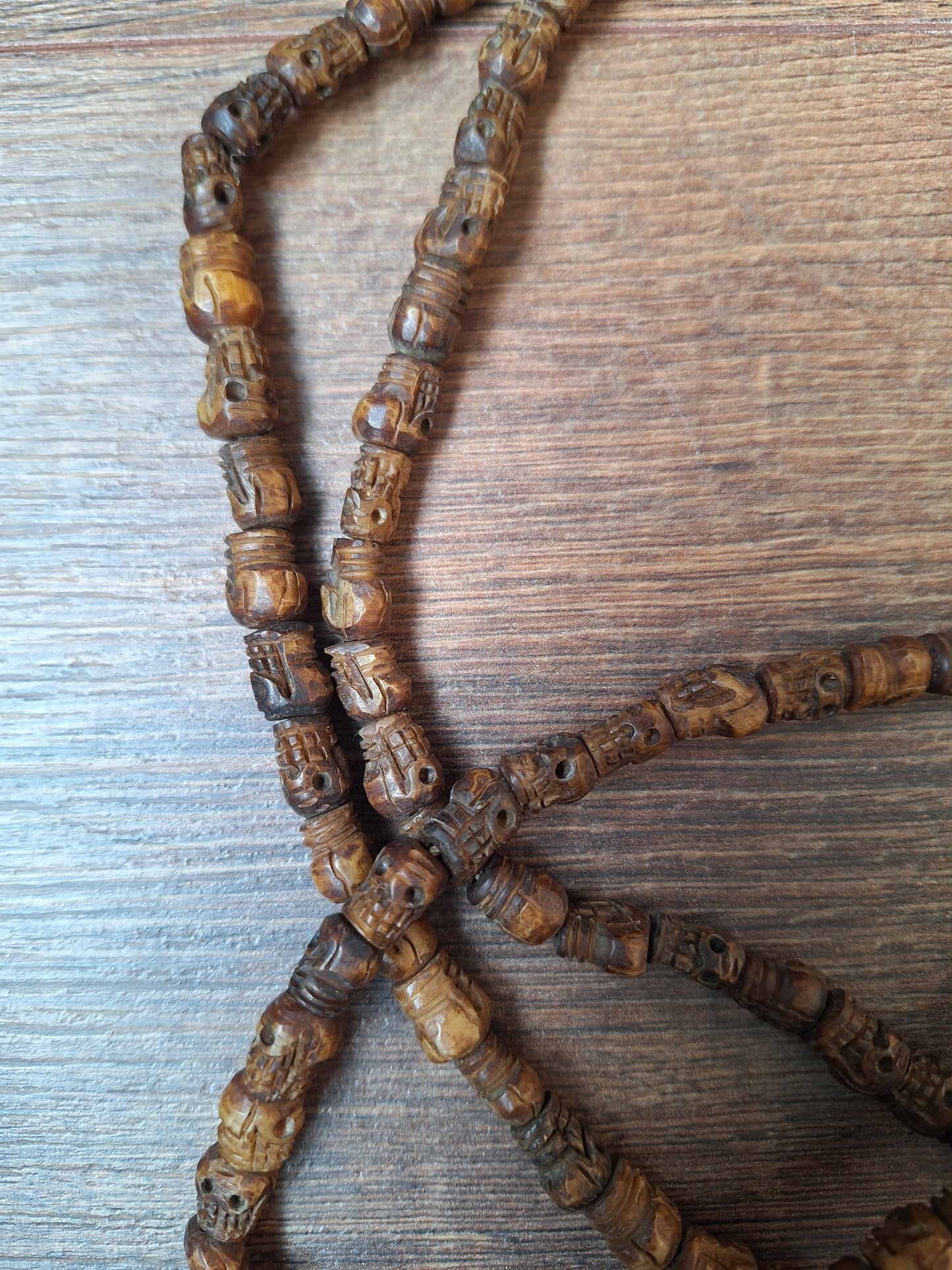 Vintage Nepalese yak bone skull mala