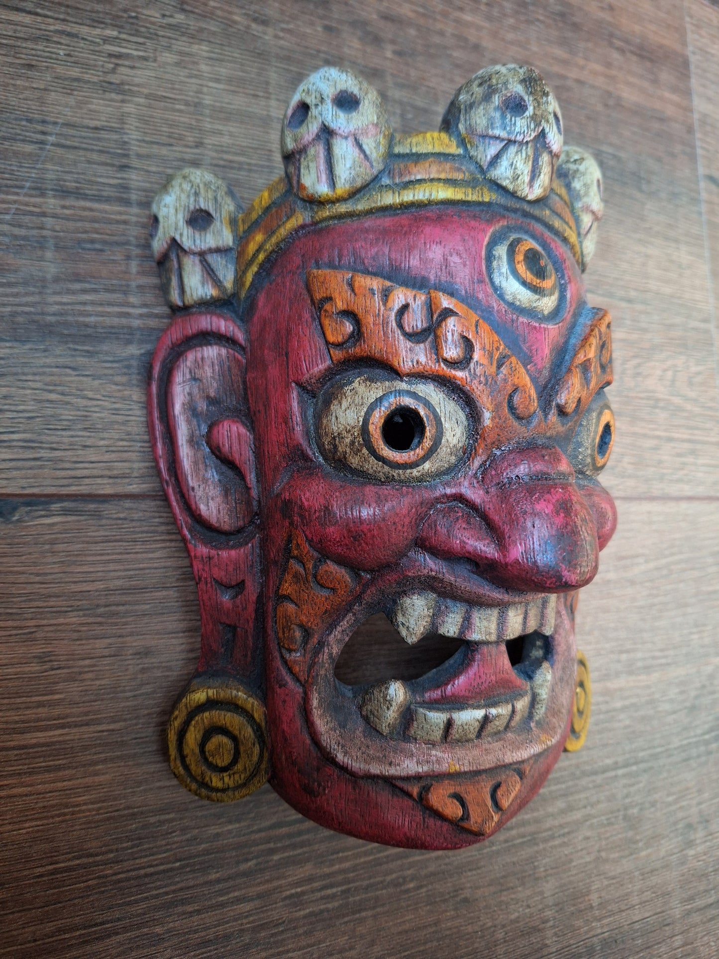 Vintage wooden Mahakala mask #10