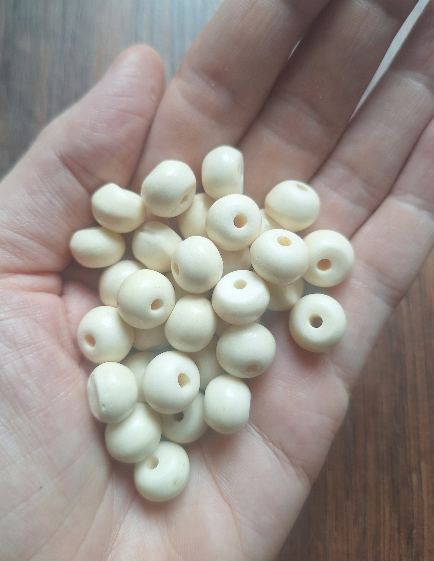 Vintage yak bone beads, set of 20