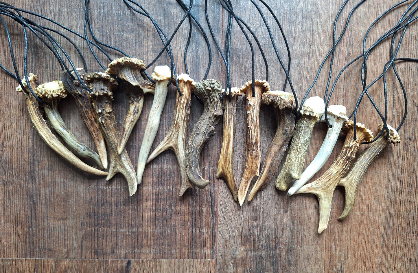 Roe deer antler necklaces