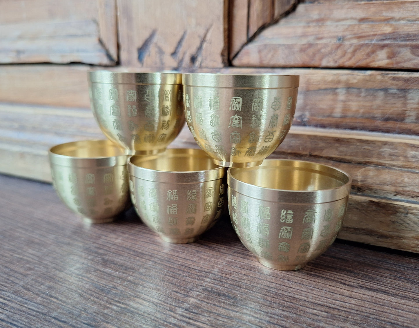 Stainless steel offering bowl Hundred Blessings